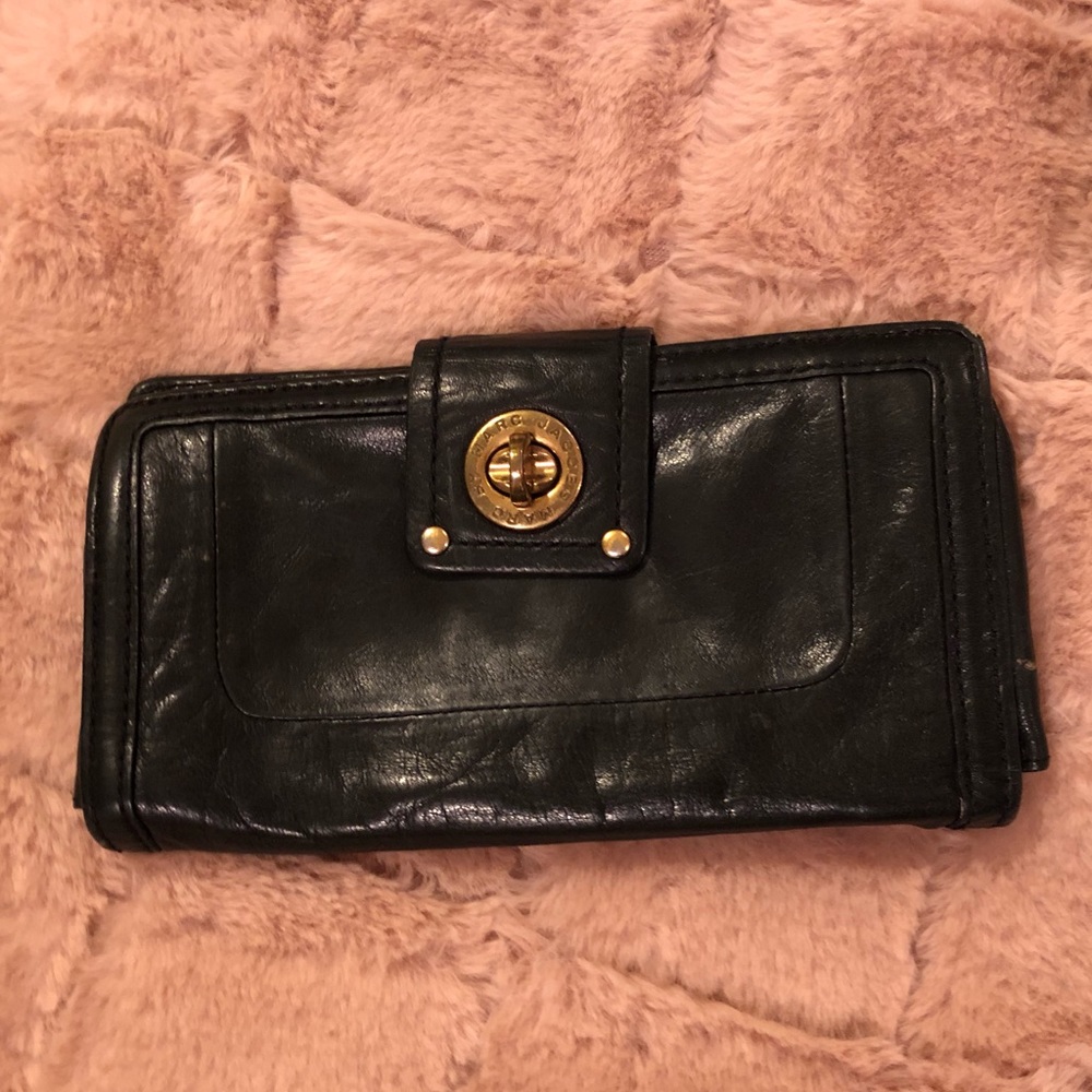 Black leather wallet